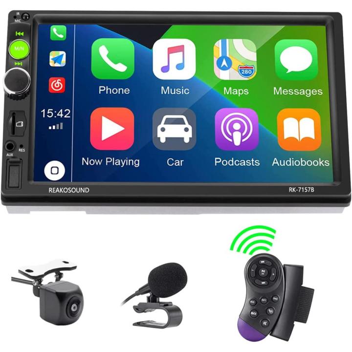 X-REAKO Autoradio 2 DIN Car Stereo 7 inch HD Touchscreen Bluetooth handsfree autoradio FM/AM/USB/AUX IN Mirror Link