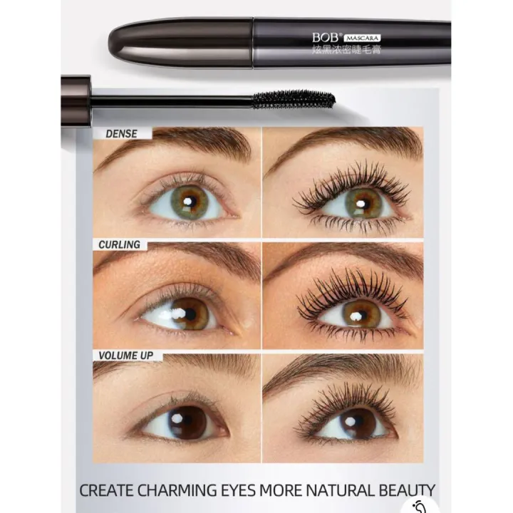 BOB 360 Dazzling Black Thick Mascara – Ultra-Black Volume Lift ...