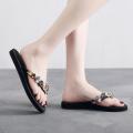 Women Ladies Fashion Korean Style Summer Crystal Bohemian Style house slippers Beach sandal
kasuts Shoes 35-39 womenshoes. 