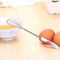 Manual Egg Mixer with Ceramic Handle Stainless Steel Mini Hand Whisk Beater Stirrer Small Blender Kitchen Cooking Tools. 