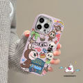 Trendy Cute Pop Mart Labubu Case For Redmi 10C 13C 9T 12 9C 12C 9 10A 9A Note 12 9 10 11s 13 11 10s Pro Max Poco X3 Nfc M3 M6 X6 Pro Mi 11 12 Cartoon Couple Luxury Metal Lens Cover. 