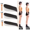 【HOT】 2Cm-4Cm Hard Breathable Memory Foam Height Increase Insoles Heel Lifting Inserts Shoe Lifts Shoe Pads Cushion Unisex. 