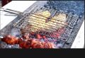 Roast Chicken Meat Fish BAR-B-Q Grilling Basket Grill Bar B Q Steel Fish & Chicken bbq barbe hand Grill Medium Size. 