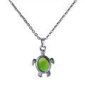 【Solo Yolo】Cute Small Sea Turtle Temperature-Sensitive Mood-Changing Necklace Stainless Steel Necklace Engraving Is Possible Engraving Manufacturer. 