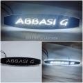 ABBASI G Motorcycle LED Monogram for FRONT Universal Names Glowing WHITE Universal Fit. 