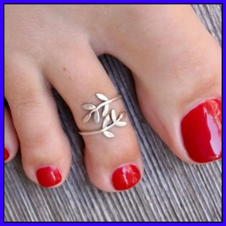 Fashion Rings for Women Silver Color Leaf Branch Toe Rings for