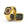 G9 Ultra Pro Smart Watch Fendior Golden Edition | Bluetooth Calling with NFC Supported | 3 Pairs of Straps | Sports Functions | Wireless Charing. 