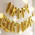 Happy Birthday Golden & Black Theme Complete Set For Birthday Decoration - ( Including 1 pc 13 Inch Happy Birthday Foil Balloon -50 Balloons (Golden & Black) + 4 Foil Star Balloons) Birthday & Party Items Birthday Accessories Birthday Themes. 