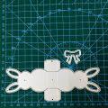 3D Effect Rabbit Bunny Box Metal Cutting Dies DIY Scrapbook. 