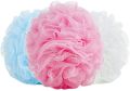 New Pack Of 1 Mesh Soft Bath Sponge Body Pouf Shower Loop Scrubber In Random Color. 