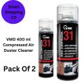 Air duster 400ml,Compressed air cleaner,Computer keyboard cleaner,Laptop cleaner spray , (Pack of 2). 