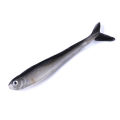 Black and White Small Fish Silicone Soft Fishing Lure Bait 8cm. 