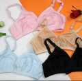 Pack of 4 plain jersey simple bra for women girls for winter/summer ladies brazier. 