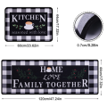Modern Kitchen Floor Mat water absorption Kitchen, Bathroom, Anti-slip foot Rug Size 40x60 & 40x120cm 2PC set. 