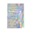 20pcs Iridescent Zip Lock Bags Pouches Cosmetic Plastic Laser Holographic Makeup Storage Bag Hologram Zipper Bags Gift Packaging. 
