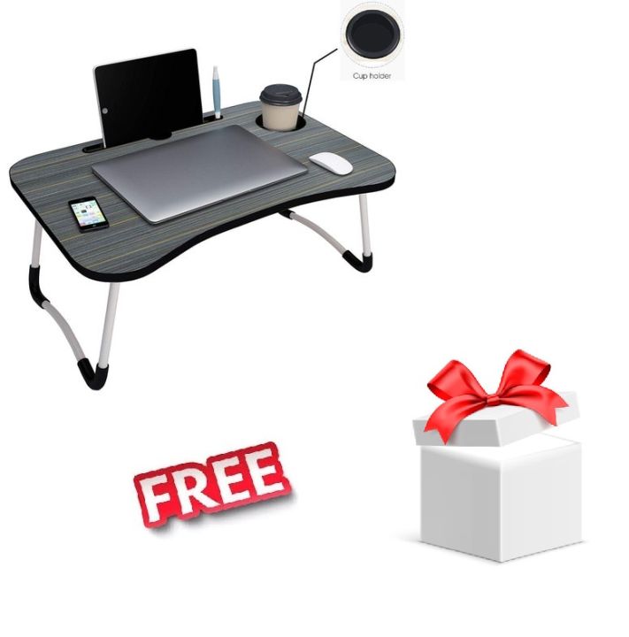 Lap Desk for Laptop - Foldable Laptop Desk for Bed and Couch, Portable and Lightweight Laptop Stand for Bed Breakfast, Working, Reading, and Writing, Small Laptop Tray with Free Gift