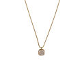 necklace for girls Light luxury, niche square shell necklace, women's summer design, versatile, simple clavicle chain, ins, cold style accessories. 