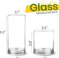 Fast Forward Unbreakable Plastic Tumblers (Set of 6) - BPA-Free Acrylic Glasses for Home & Outdoors - Stackable, Reusable, Lead-Free, and Dishwasher Safe - Clear Plastic Drinking Glasses (355ml & 474ml). 