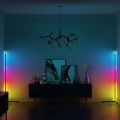 Gradient Floor Standing Corner LED Lamp with color changing effects. 