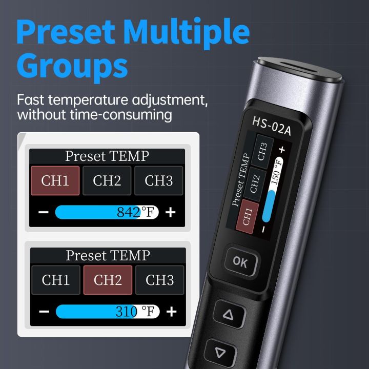 FNIRSI%20HS-02A%20100W%20Portable%20Corded%20Soldering%20Iron%20Kit%20with%20Storage%20Case,%203S%20Fast%20Heating,%20212-842%E2%84%89,%20Pre-set%203%20Groups%20Temperature,%206%20F245%20Soldering%20Tips,%20Smart%20Soldering%20Iron%20Pen%20for%20Electronics%20Repair%20-%20Image%204