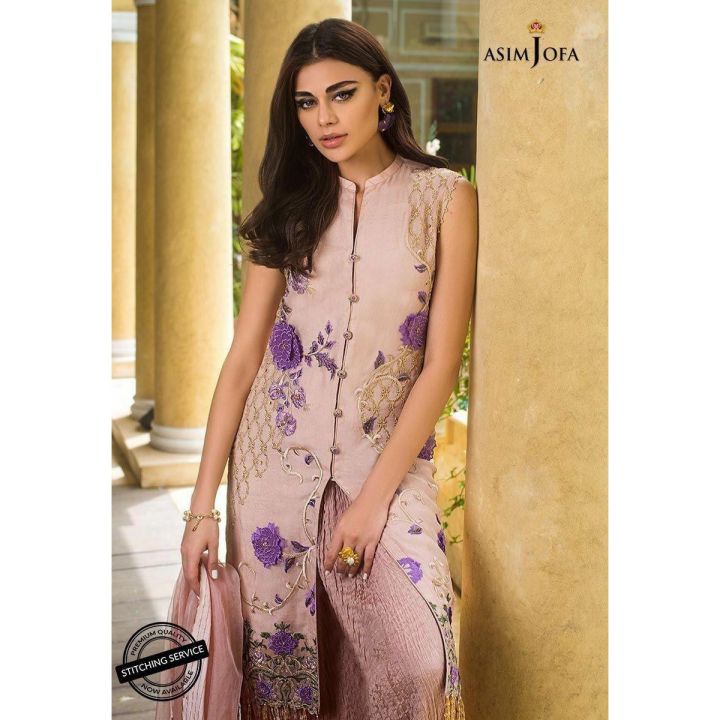 ASIM JOFA Organza Collection 2019 MULTI Unstitched - 3 PCs Suit for Women