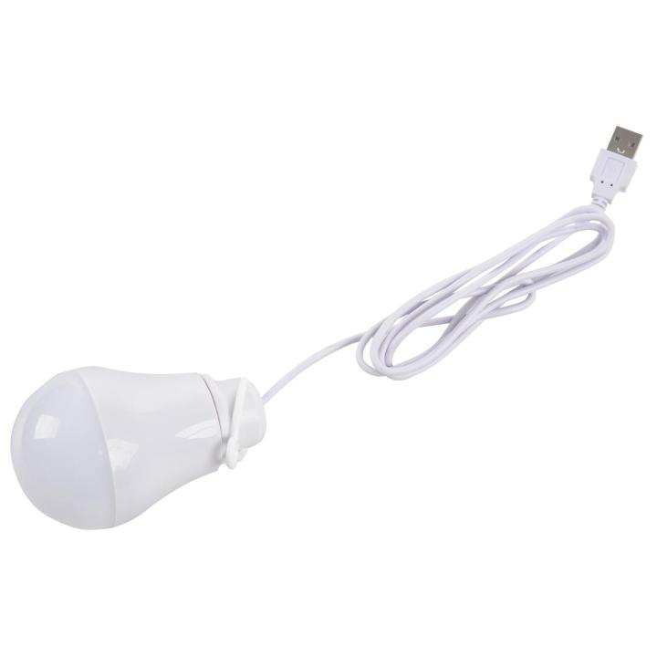 DC5V 5W LED Bulb USB lamp Portable White light for Outdoor Laptop (White)
