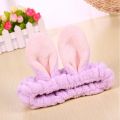 【Happier】 Proly New Women Bow Headband Big Ears Wrap Soft Coral Fleece Makeup Washing Face Turban Letter Hairband Hair Accessories. 