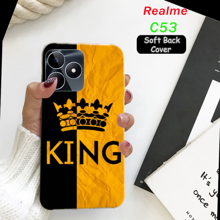 Realme C53 Back Cover Yellow - King Style Mobile Back Cover Pouch - Airbag Case Anti Shockproof Phone Case