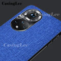 Casinglee For Honor X7 Linen Phone Case Hard Cloth Back Cover With Soft Frame Anti-knock Cases For Honor X7. 