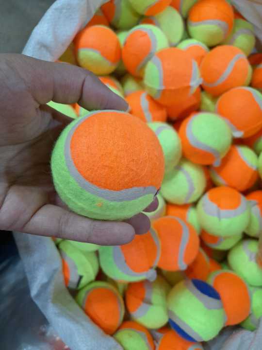 Super Duper Bouncy Sporty Cricket and Tennis Green Orange Ball