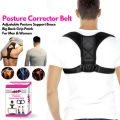 Body Posture Corrector Belt - Shoulder Support Relief and Back Pain Relief Belt - Adjustable Posture Support Brace for Men and Women. 