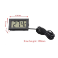 Mini Digital Thermometer FY-10 Temperature Range -50°C to 110°C With Waterproof Sensor In Black Color. 
