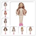 30 cm 6 points Loli sleep BJD joint Yang Meng closed eyes doll dress up wedding dress design model girl toys. 