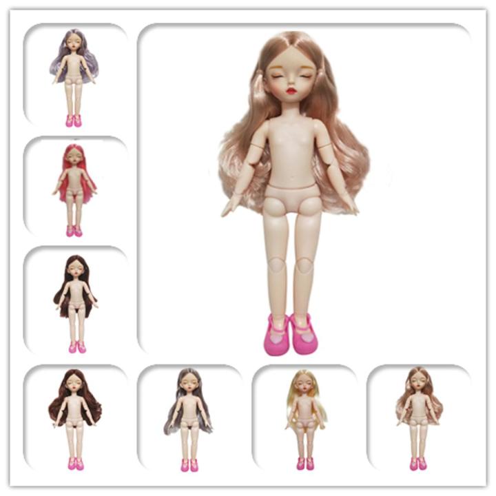 30 cm 6 points Loli sleep BJD joint Yang Meng closed eyes doll dress up wedding dress design model girl toys