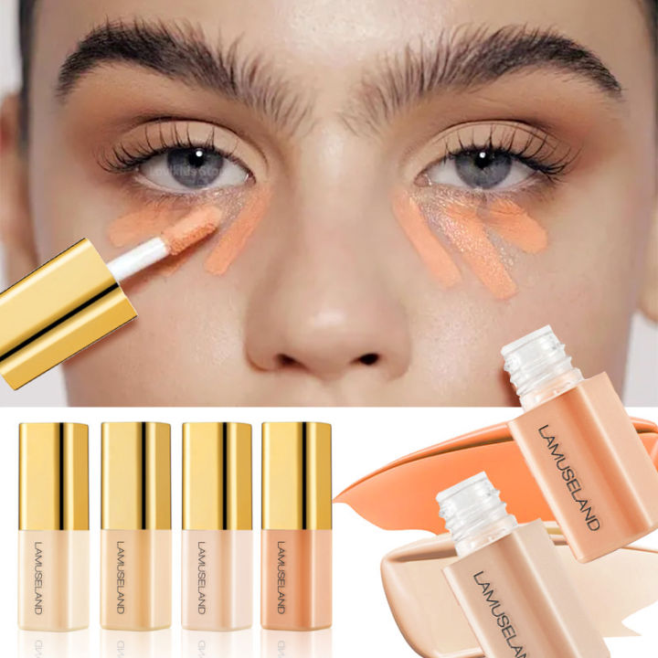 Orange Concealer Moisturizing Liquid Concealer Coverage Pores Invisible Full Dark Circles Lasting Foundation Cream Face Makeup BruberryBe