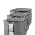 pack of 3-Improved Quality LARGE Storage Bags FOR SHIRTS CLOTHS AND BLANCKETS DOUBLE ZIPPER Organizer. 