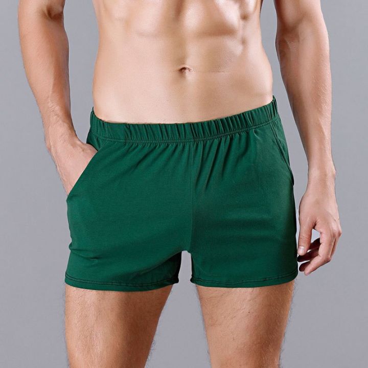 Mens Summer loose Shorts Fashion Comfortable Cotton Boxers Shorts Men Breathable Home Short Sweatpants Casual Shorts