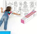 Drawing & Coloring Paper Roll/Easel for Kids with Free Paints & Paint Brush. 