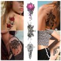 Waterproof Temporary Tattoo Sticker Blue Ice Dragon Plum Blossom Flash Tattoos Family Tree Fox Body Art Arm Tatoo Women Men. 
