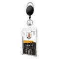 Transparent Staff Work Card Holder with Neck Strap Retractable Clip Badge Reel Employee's Card Cover Case Lanyard ID Name Card. 