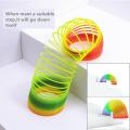 Rainbow Slinky Springs Toy Classic Bounce Fun for Kids. 