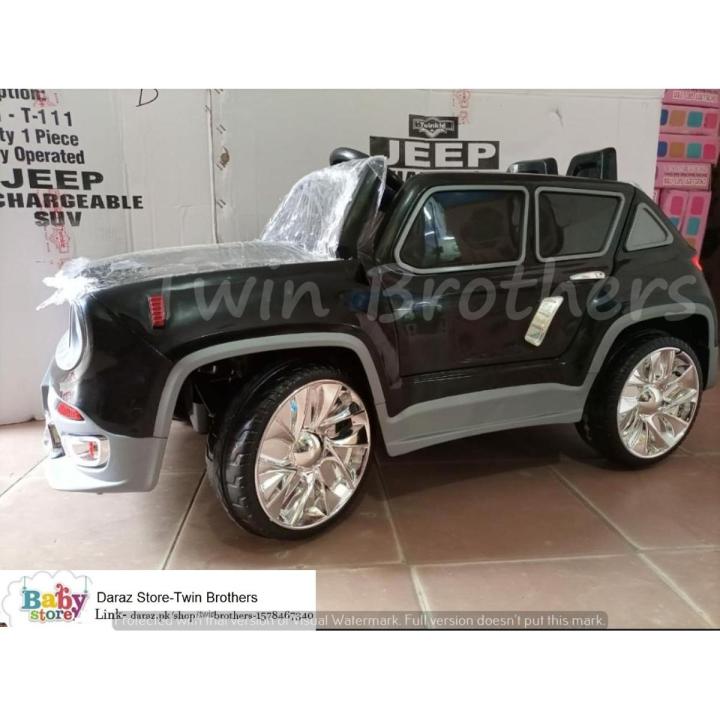Kids Electric Car jeep Remote and Self-Drive, Key Start With Music USB Option, 2 Battery 3 Motors, Door Open, Wide Sitting Space Imported Made