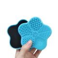 Purple-Makeup Brush Cleaning Pad Wet and Dry Use Brush Washing Mat Silicone Mat for Brush Cleaning Remove Cosmetics Makeup Pigment. 