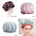 【Happytree】 Thick 1Pcs Waterproof Bath Hat Double Layer Shower Hair Cover Women Supplies Shower Cap Bathroom Accessories. 