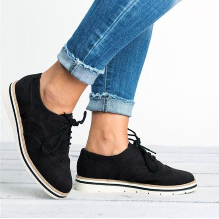 %E3%80%90ETOP%E3%80%91Plus%20Size%20New%20Women%20Fashion%20Lace%20Up%20Perforated%20Oxfords%20Femme%20British%20Minimalist%20Flat%20Casual%20Shoes%20-%20Image%202