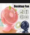 HT      badgeFEIDIAO Clip On Mini Fan Portable Desk Fan Rechargeable 1200mAh Battery Operated Fan for Stroller Camping Air Cooling Fan. 