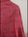 Pink embroidered Pashmina Stole. 
