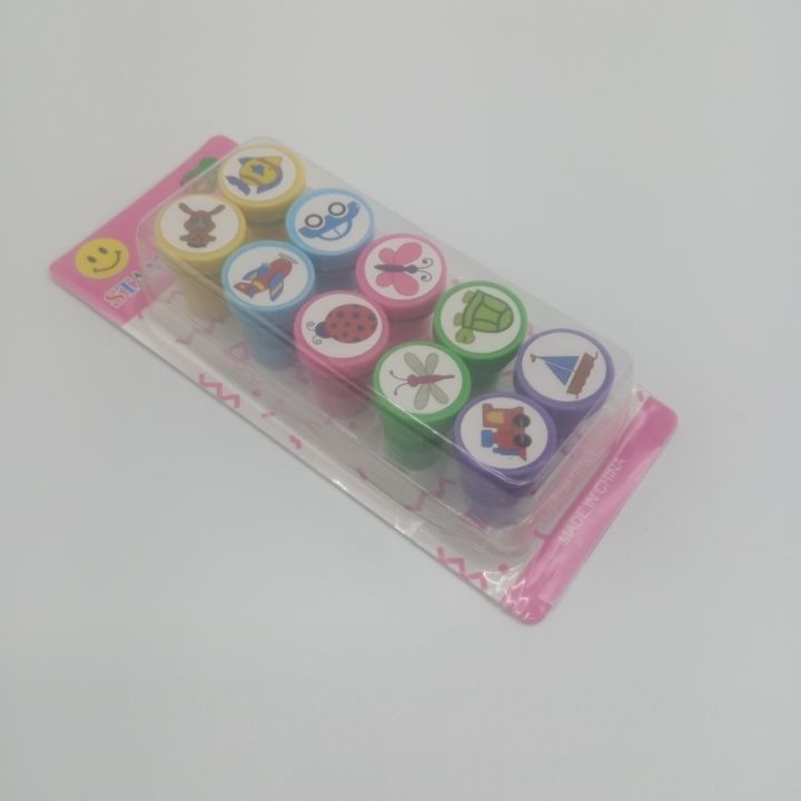 10Pcs%20Plastic%20Colorful%20Kids%20Cartoon%20Animal%20Stamp%20Children%20Custom%20Plastic%20Rubber%20Self%20Inking%20Stamps%20Toys%20-%20Multi%20-%20Image%203