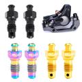 2Pcs Bike Hydraulic Disc Brake Exhaust Bolt Clip Filling Oil Screw Rainbow. 