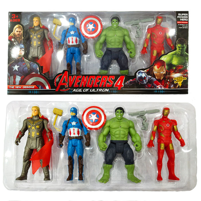 Pack%20Of%204%20Avengers%204%20Super%20Power%20Hero%20Figures%20Set%20Hulk,%20Thor,%20Iron%20Man%20&%20American%20Captain%20-%20Image%203